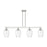 Innovations Preston 4Lt 48" Flute Stem Island Light, SN/CL - 716-4I-SN-G457-6CL