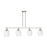 Innovations Preston 4Lt 48" Bell Stem Island Light, SN/CL - 716-4I-SN-G459-6CL