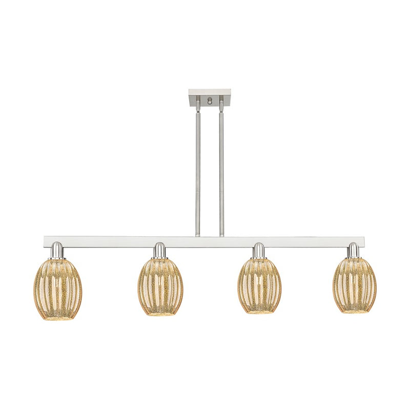 Innovations Preston 4Lt 48" Bell Stem Island Light, SN/MC - 716-4I-SN-G459-6ME