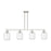 Innovations Preston 4Lt 48" Jar Stem Island Light, SN/Clear - 716-4I-SN-G460-7CL