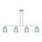 Innovations Bridal Veil 4Lt 48" Stem Island Light, SN/Blue - 716-4I-SN-G559-5BL