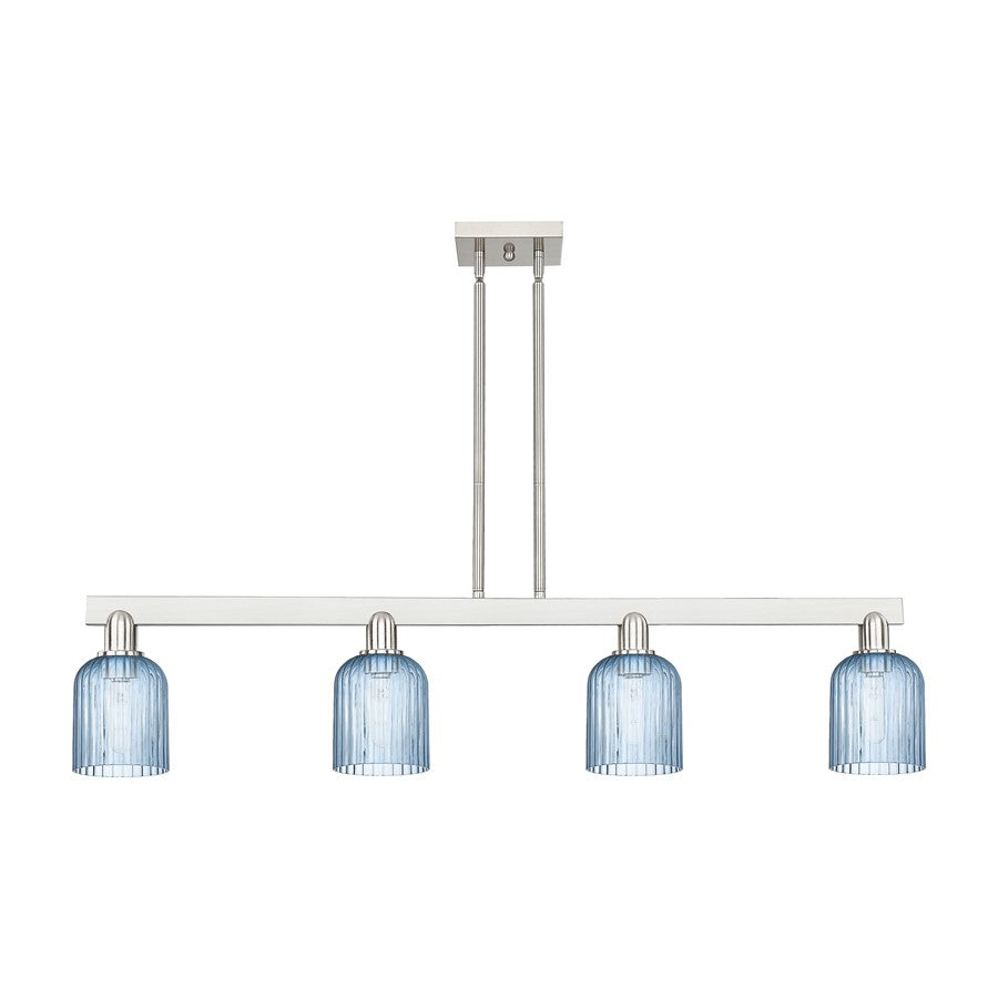 Innovations Bridal Veil 4Lt 48" Stem Island Light, SN/Blue - 716-4I-SN-G559-5BL