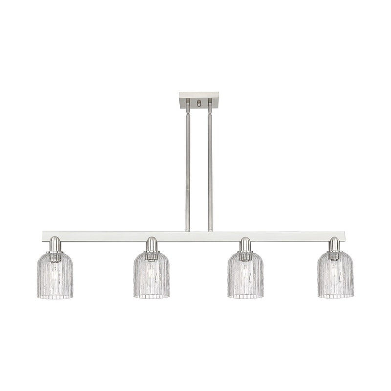 Innovations Bridal Veil 4Lt 48" Stem Island Light, SN/Clear - 716-4I-SN-G559-5CL