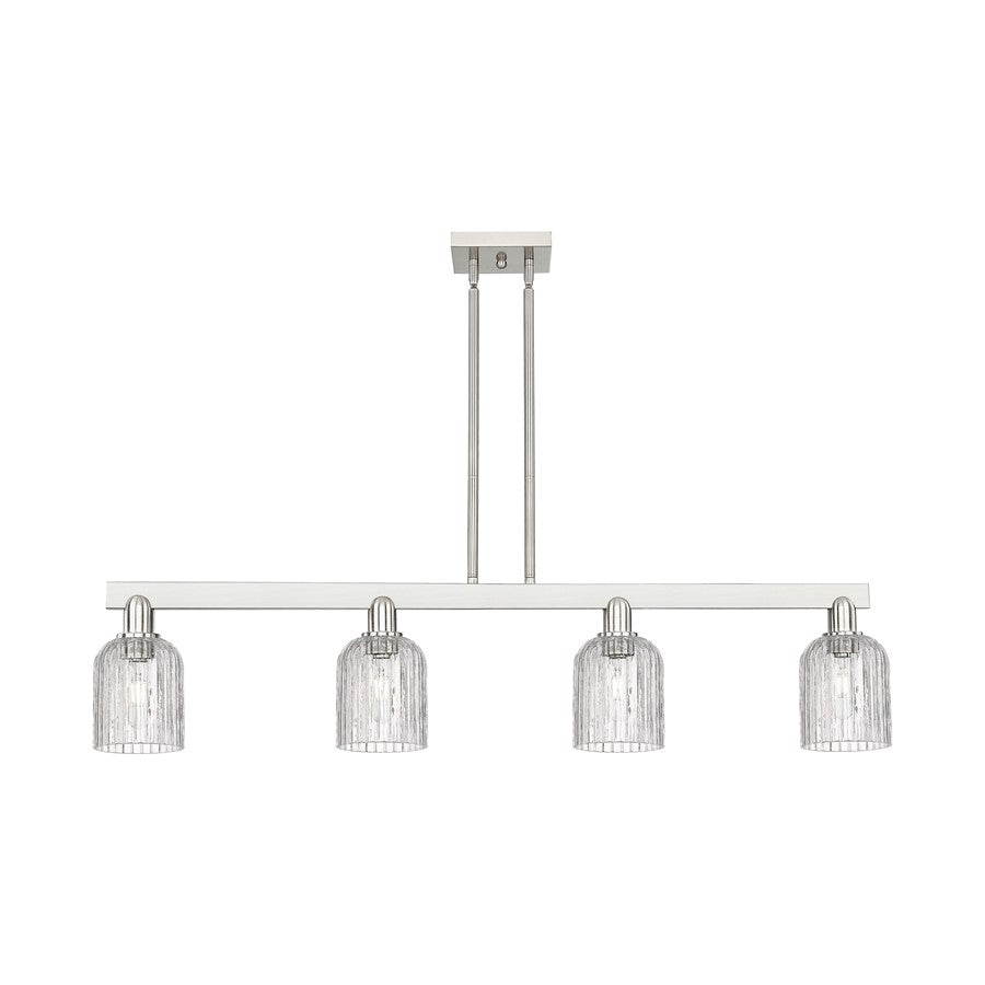 Innovations Bridal Veil 4Lt 48" Stem Island Light, SN/Clear - 716-4I-SN-G559-5CL