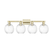 Innovations Preston 4Lt 36" Globe Bath, Antique Brass/Clear - 716-4W-AB-G458-7CL