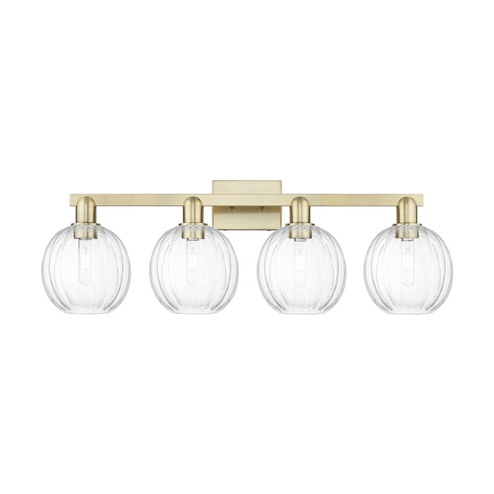 Innovations Preston 4Lt 36" Globe Bath, Antique Brass/Clear