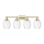 Innovations Preston 4Lt 36" Bell Bath, Antique Brass/Clear - 716-4W-AB-G459-6CL