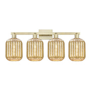 Innovations Preston 4Lt 36" Jar Bath, Antique Brass/Mercury - 716-4W-AB-G460-7ME