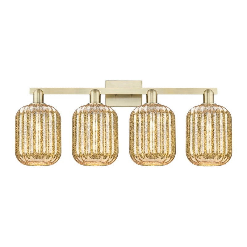 Innovations Preston 4Lt 36" Jar Bath, Antique Brass/Mercury - 716-4W-AB-G460-7ME
