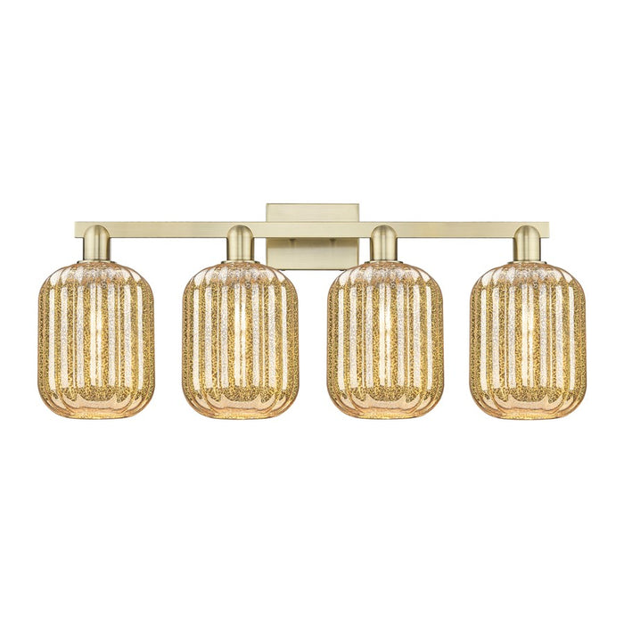 Innovations Preston 4Lt 36" Jar Bath, Antique Brass/Mercury - 716-4W-AB-G460-7ME