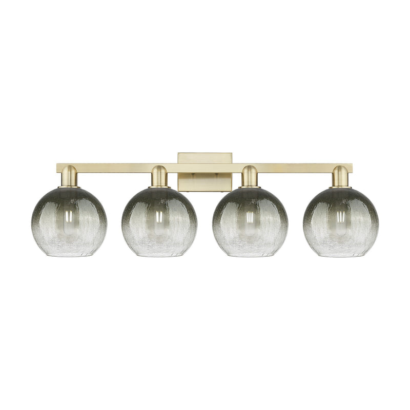 Innovations Brookhaven Globe 36in 4-Light Bath Vanity Light | Industrial Antique Brass and Slate Glass | Bathroom & Powder Room | Model 716-4W-AB-G483-8SL