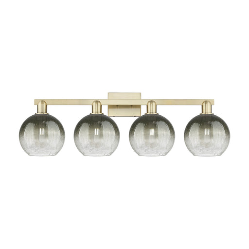 Innovations Brookhaven Globe 36in 4-Light Bath Vanity Light | Industrial Antique Brass and Slate Glass | Bathroom & Powder Room | Model 716-4W-AB-G483-8SL
