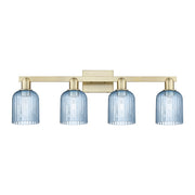 Innovations Bridal Veil 4Lt 32" Bath, Antique Brass/Blue - 716-4W-AB-G559-5BL