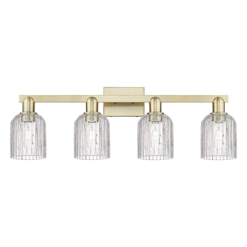 Innovations Bridal Veil 4Lt 32" Bath, Antique Brass/Clear - 716-4W-AB-G559-5CL