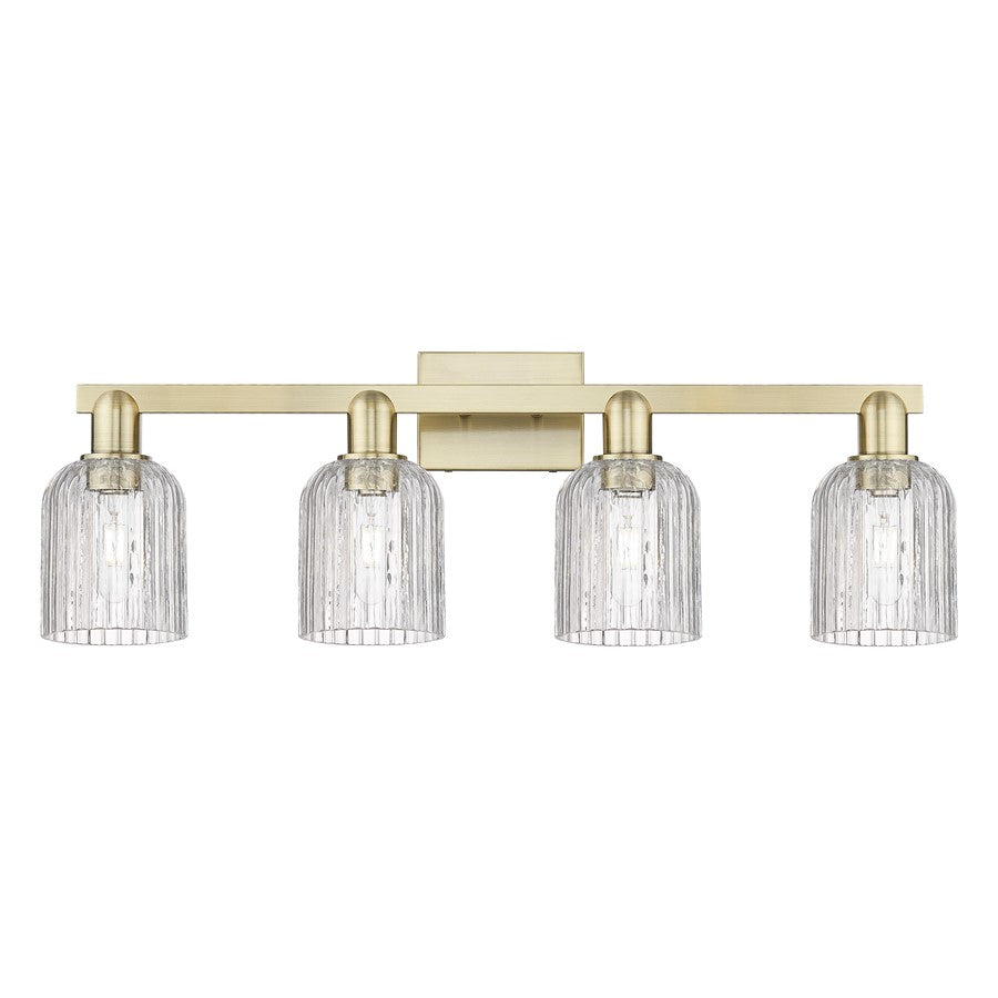 Innovations Bridal Veil 4Lt 32" Bath, Antique Brass/Clear - 716-4W-AB-G559-5CL