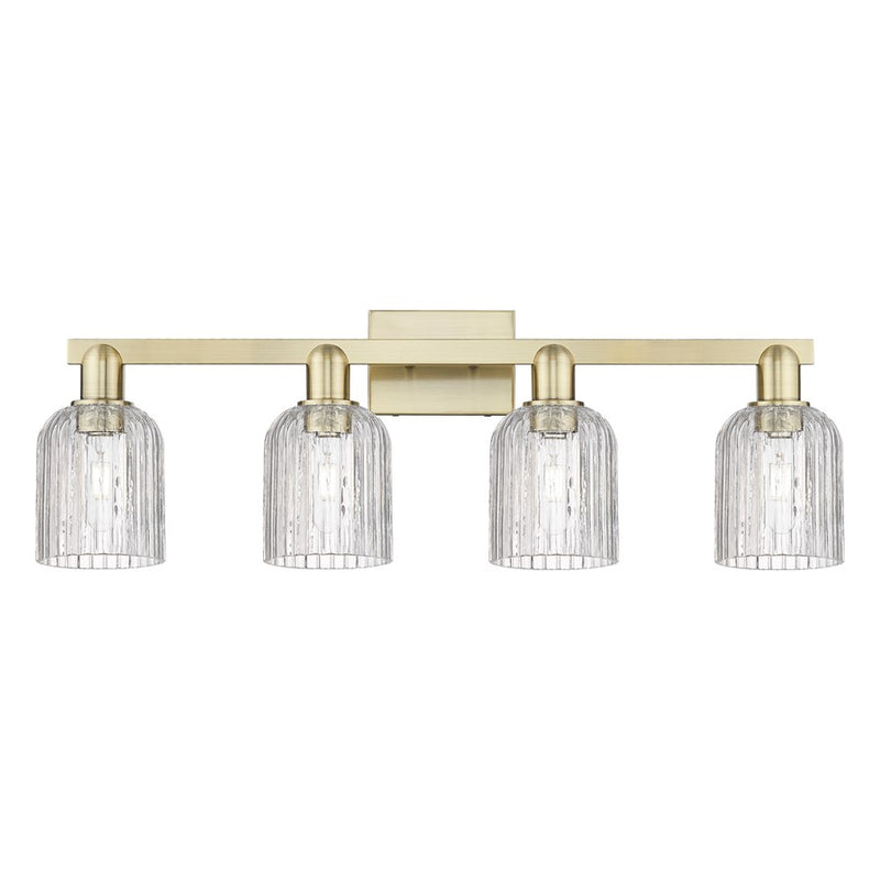 Innovations Bridal Veil 4Lt 32" Bath, Antique Brass/Clear