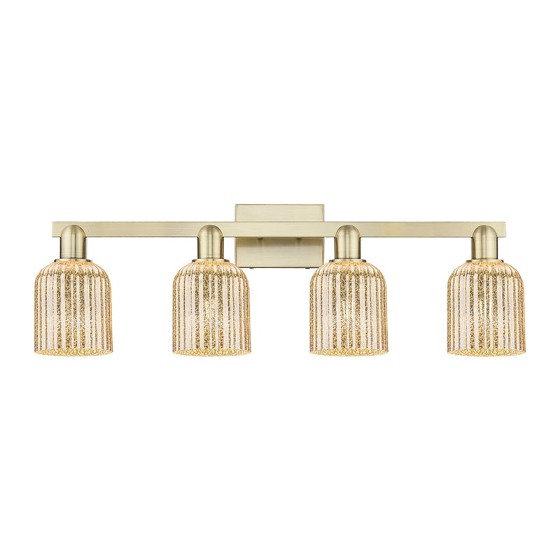 Innovations Bridal Veil 4Lt 32" Bath, Antique Brass/Mercury - 716-4W-AB-G559-5ME