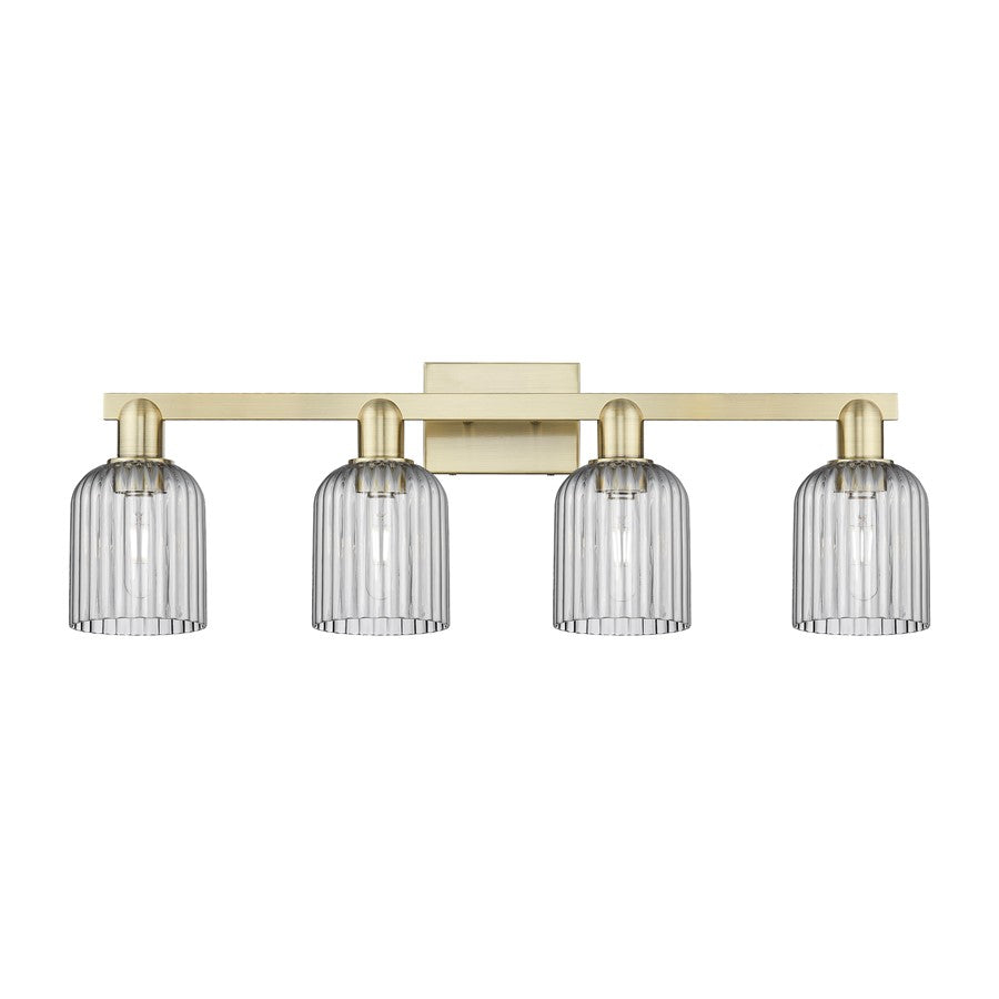 Innovations Bridal Veil 4Lt 32" Bath, Antique Brass/Smoke - 716-4W-AB-G559-5SM