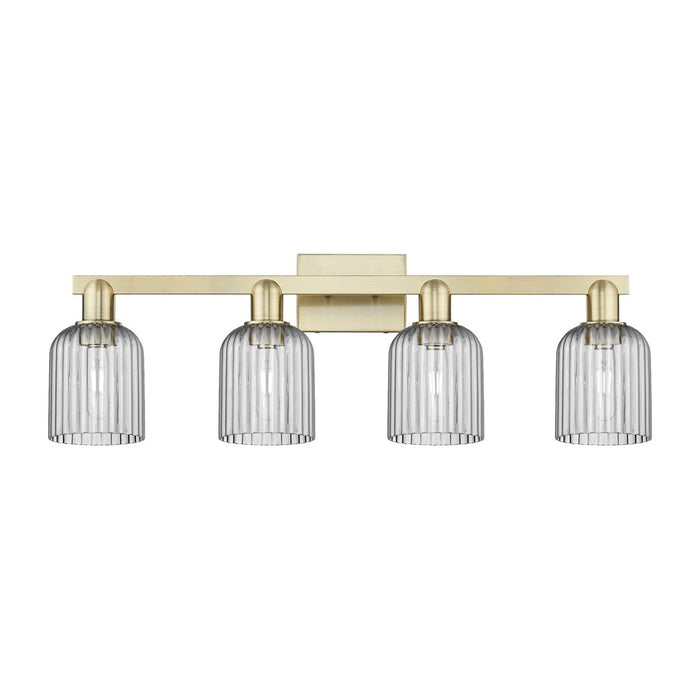 Innovations Bridal Veil 4Lt 32" Bath, Antique Brass/Smoke