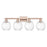 Innovations Preston 4Lt 36" Globe Bath Light, Copper/Clear - 716-4W-AC-G458-7CL