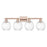 Innovations Preston 4Lt 36" Globe Bath Light, Copper/Clear