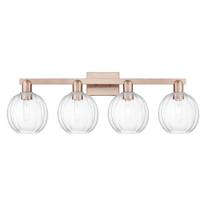 Innovations Preston 4Lt 36" Globe Bath Light, Copper/Clear