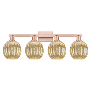 Innovations Preston 4Lt 36" Globe Bath, Copper/Mercury - 716-4W-AC-G458-7ME
