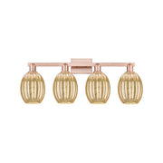 Innovations Preston 4Lt 36" Bell Bath Light, Copper/Mercury - 716-4W-AC-G459-6ME