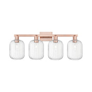 Innovations Preston 4Lt 36" Jar Bath Light, Copper/Clear - 716-4W-AC-G460-7CL