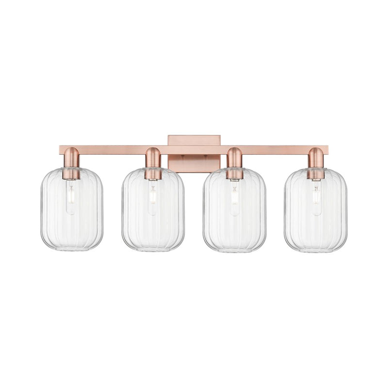 Innovations Preston 4Lt 36" Jar Bath Light, Copper/Clear