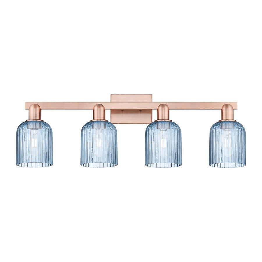 Innovations Bridal Veil 4Lt 32" Bath Light, Copper/Blue - 716-4W-AC-G559-5BL