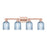 Innovations Bridal Veil 4Lt 32" Bath Light, Copper/Blue