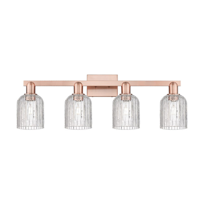 Innovations Bridal Veil 4Lt 32" Bath Light, Copper/Clear - 716-4W-AC-G559-5CL
