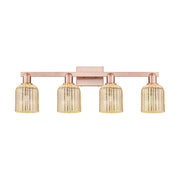 Innovations Bridal Veil 4Lt 32" Bath Light, Copper/Mercury - 716-4W-AC-G559-5ME