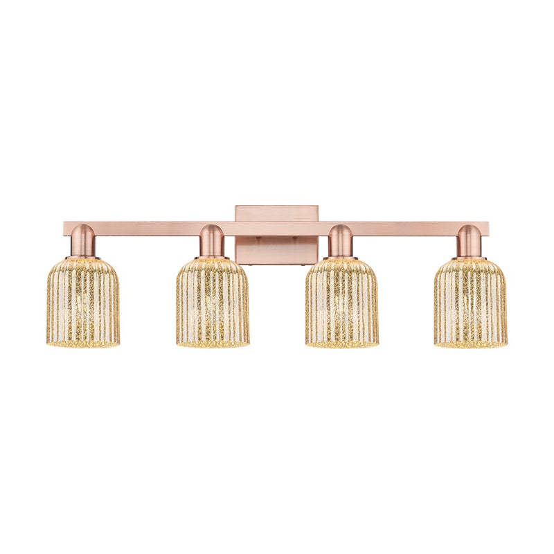 Innovations Bridal Veil 4Lt 32" Bath Light, Copper/Mercury - 716-4W-AC-G559-5ME