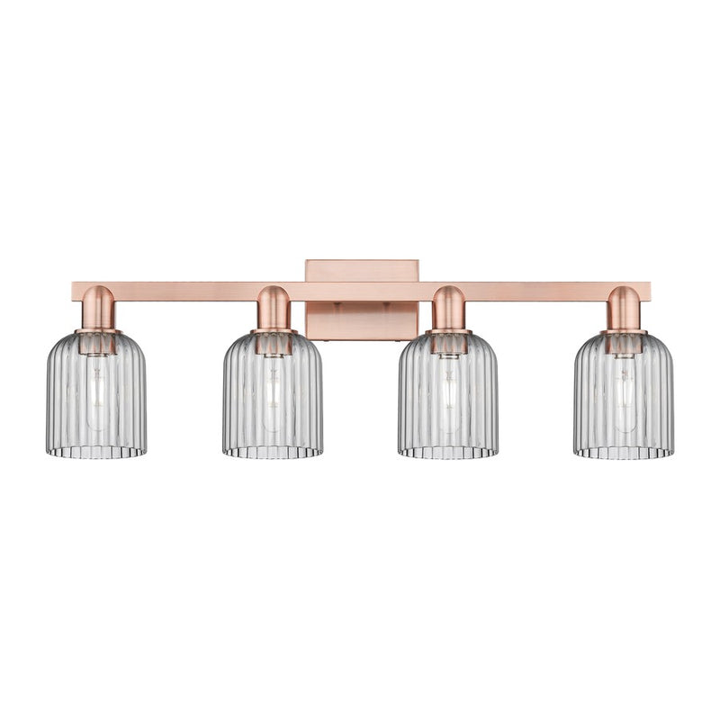 Innovations Bridal Veil 4Lt 32" Bath Light, Copper/Smoke - 716-4W-AC-G559-5SM