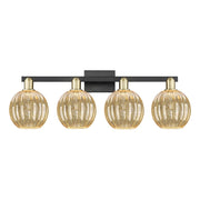 Innovations Preston 4Lt 36" Globe Bath, BKBS/Mercury - 716-4W-BAB-G458-7ME