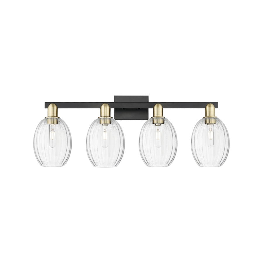 Innovations Preston 4Lt 36" Bell Bath, Black Brass/Clear - 716-4W-BAB-G459-6CL