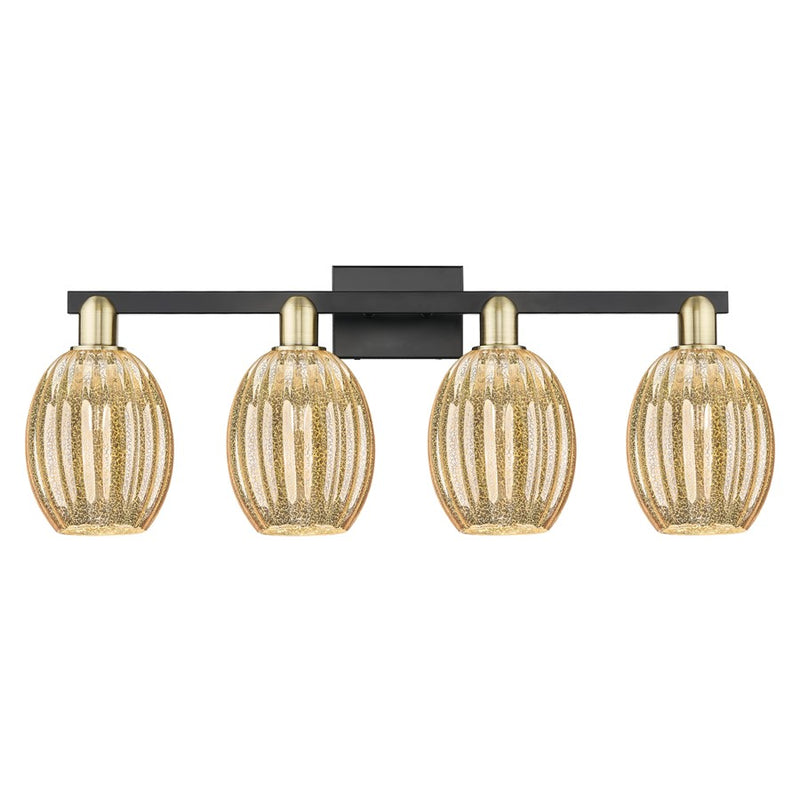 Innovations Preston 4Lt 36" Bell Bath, Black Brass/Mercury - 716-4W-BAB-G459-6ME