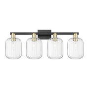 Innovations Preston 4Lt 36" Jar Bath, Black Brass/Clear - 716-4W-BAB-G460-7CL