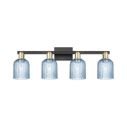 Innovations Bridal Veil 4Lt 32" Bath, Black Brass/Blue - 716-4W-BAB-G559-5BL