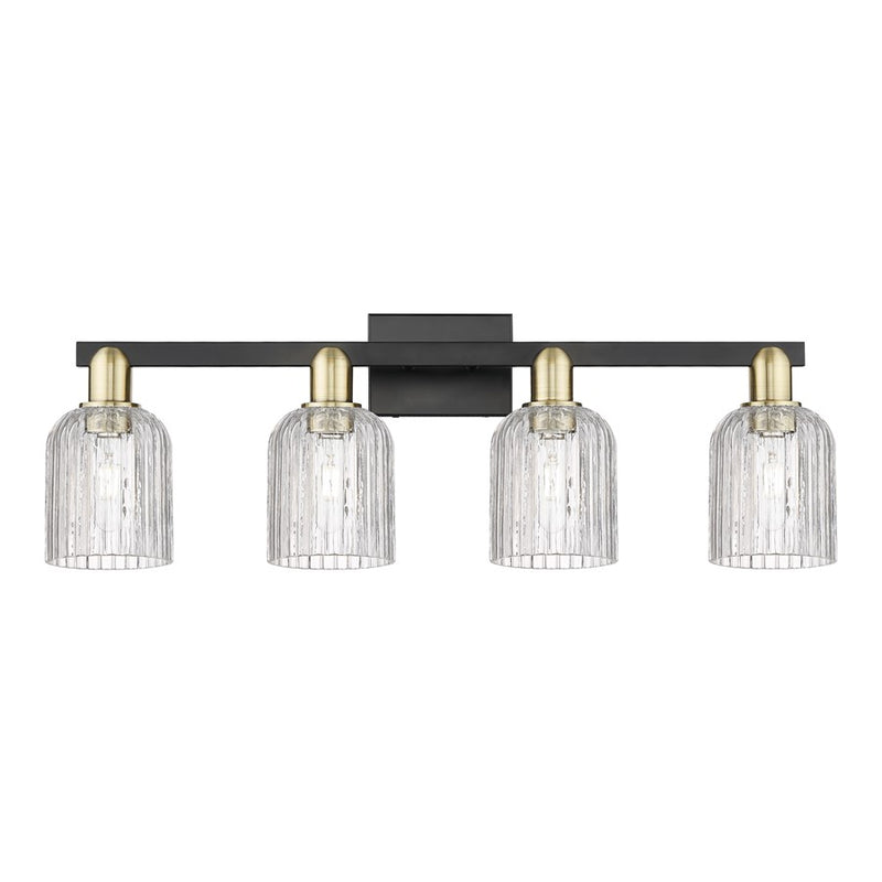 Innovations Bridal Veil 4Lt 32" Bath, Black Brass/Clear - 716-4W-BAB-G559-5CL