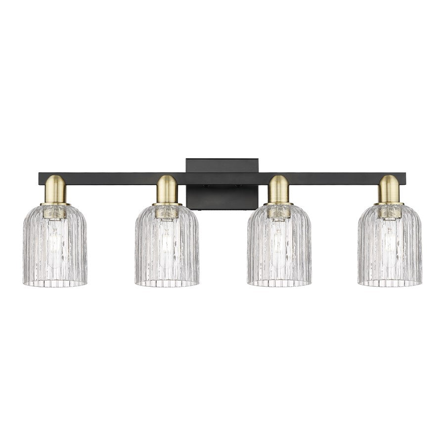 Innovations Bridal Veil 4Lt 32" Bath, Black Brass/Clear - 716-4W-BAB-G559-5CL