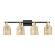 Innovations Bridal Veil 4Lt 32" Bath, Black Brass/Mercury - 716-4W-BAB-G559-5ME