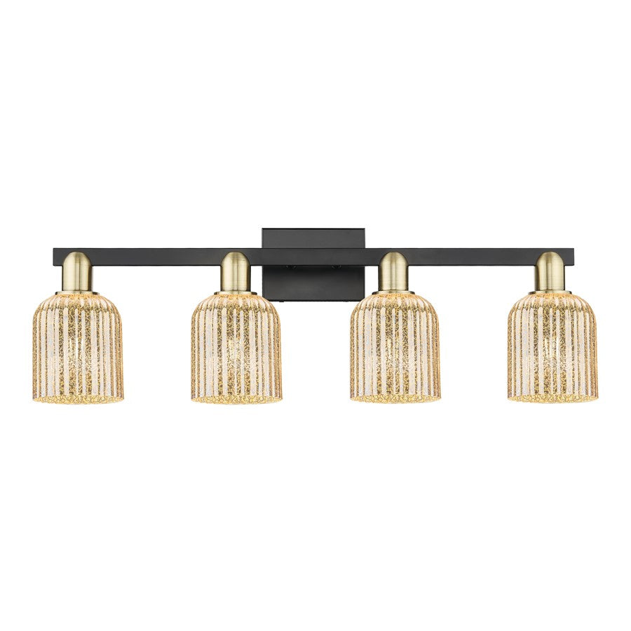 Innovations Bridal Veil 4Lt 32" Bath, Black Brass/Mercury - 716-4W-BAB-G559-5ME