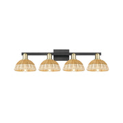 Innovations NB Dome 4Lt 36" Bath, BKBS/Nat - 716-4W-BAB-NBD2-75-NAT