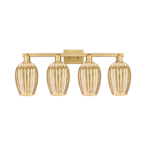 Innovations Preston 4Lt 36" Flute Bath, Brushed Brass/Mercury