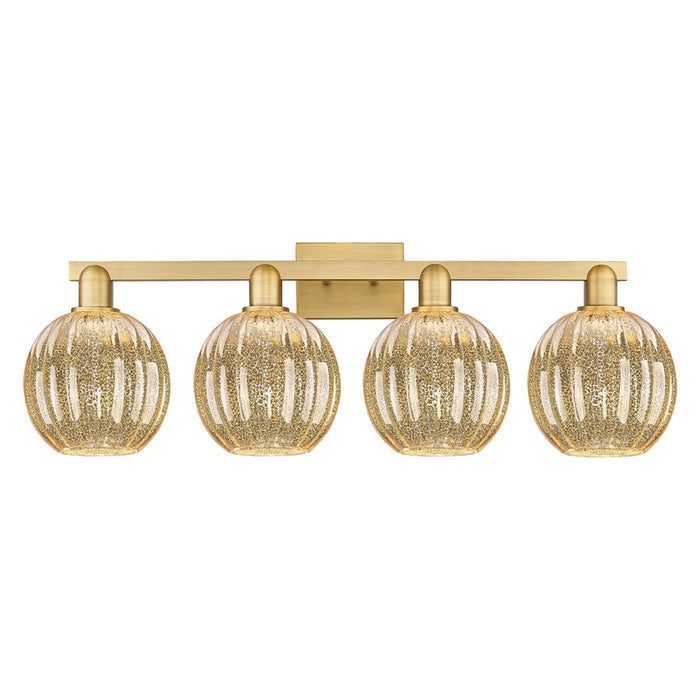 Innovations Preston 4Lt 36" Globe Bath, Brushed Brass/Mercury