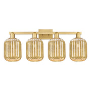 Innovations Preston 4Lt 36" Jar Bath, Brushed Brass/Mercury - 716-4W-BB-G460-7ME
