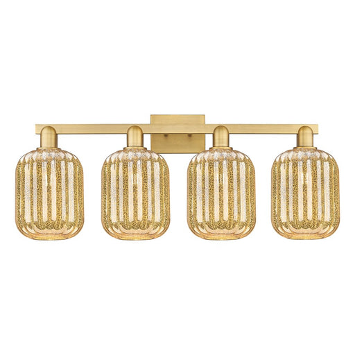 Innovations Preston 4Lt 36" Jar Bath, Brushed Brass/Mercury - 716-4W-BB-G460-7ME